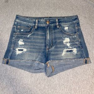 American Eagle Outfitters Hi Rise Shortie Denim Shorts Size 8